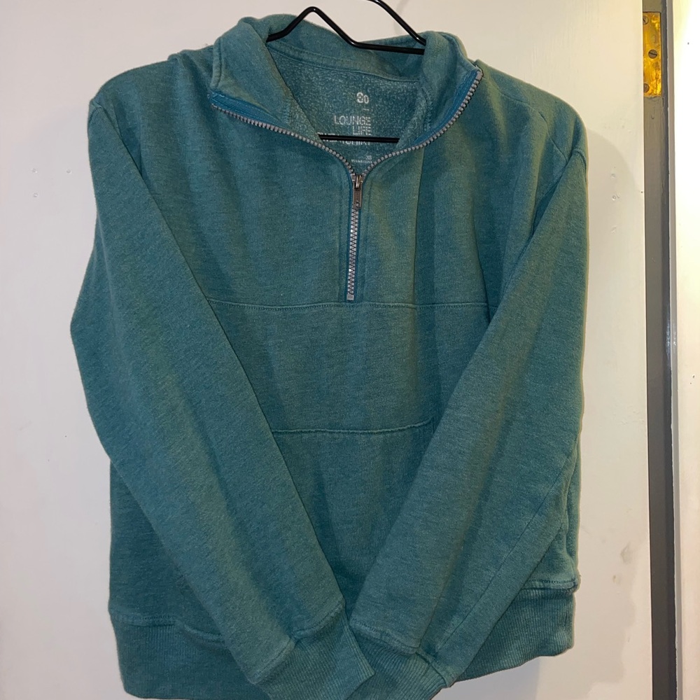 Women Green Half-Zip Sweater